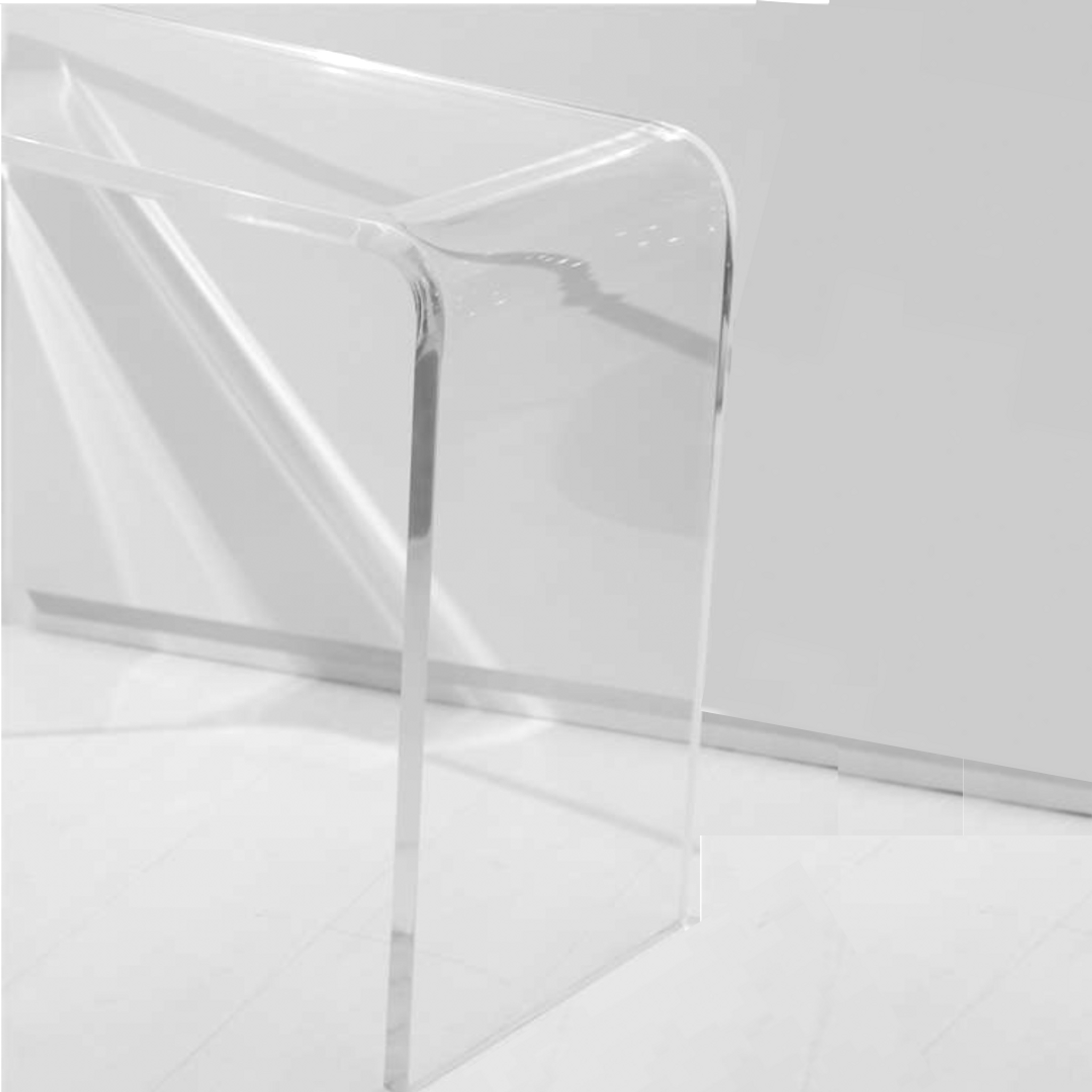 clear acrylic lucite waterfall console table thick sturdy best