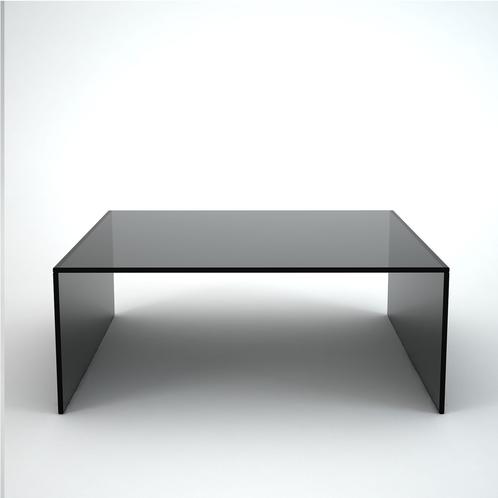 Sheer Black Acrylic Square Parsons Table