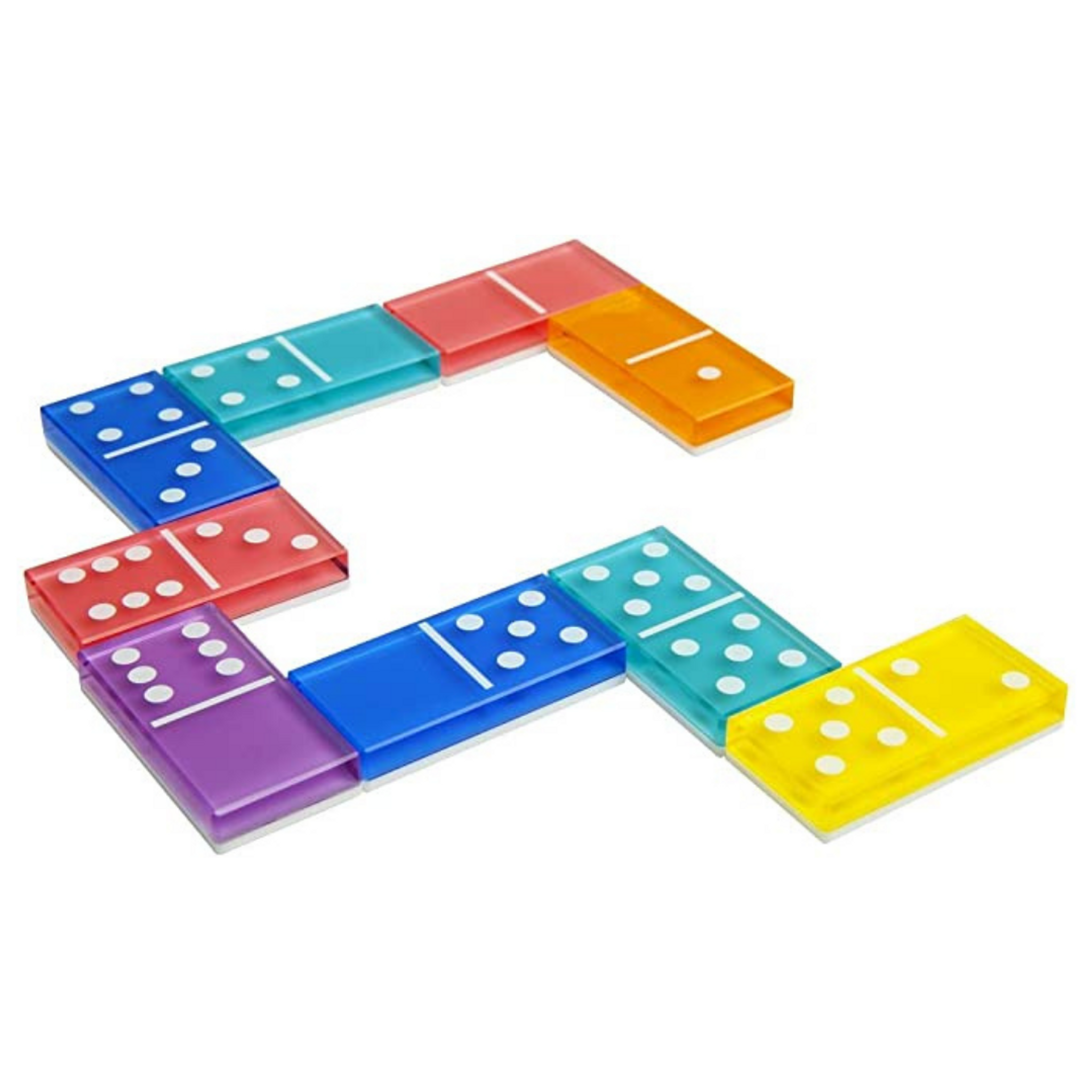 Modern Acrylic Bright Color Domino Set