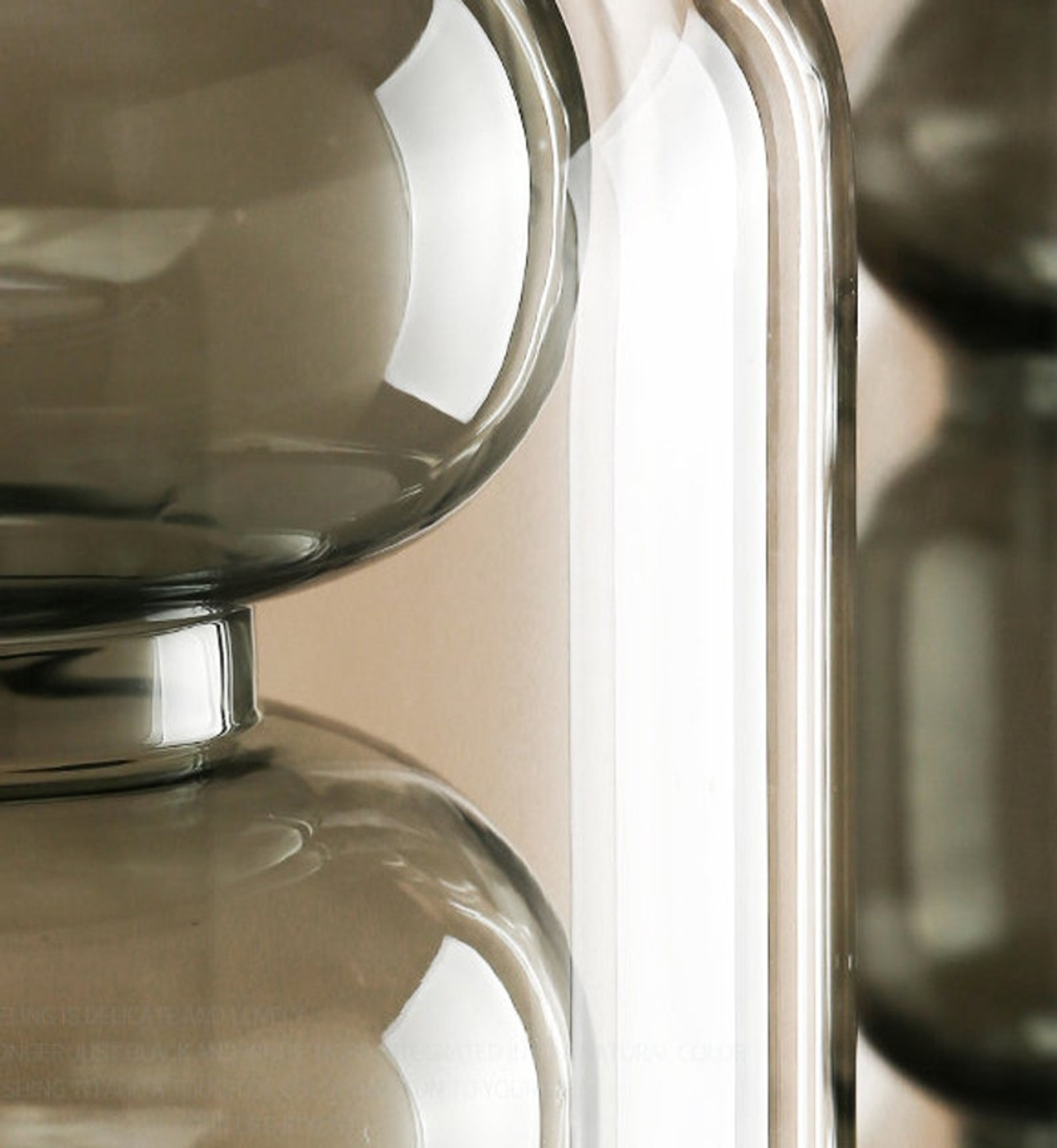 Sheer Grey Glass Bubble Vases