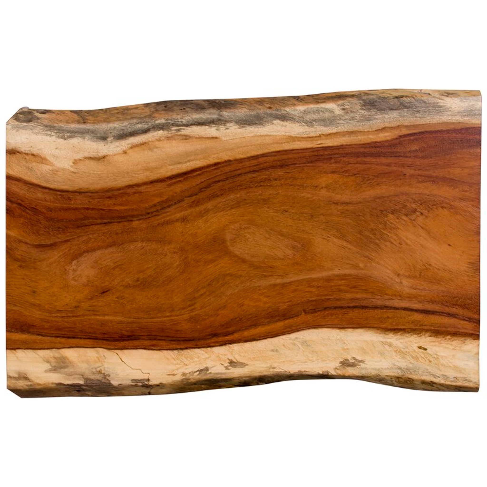 Natural Acacia Wood Live Edge Desk with Lucite Leg