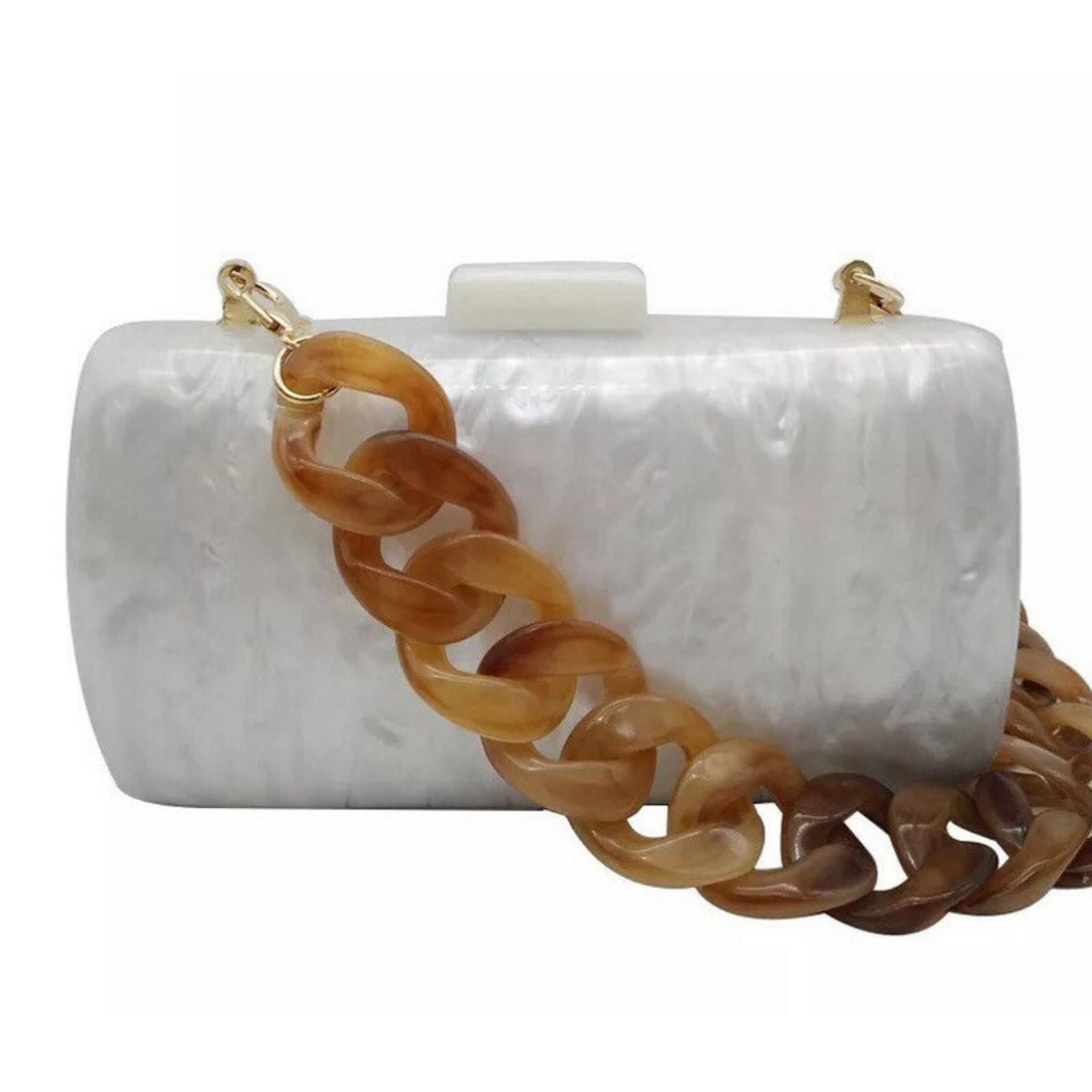 White Artificial Pearls Purse/Bags Work Designer Handcrafted Handbag -  AndamanMarketStore