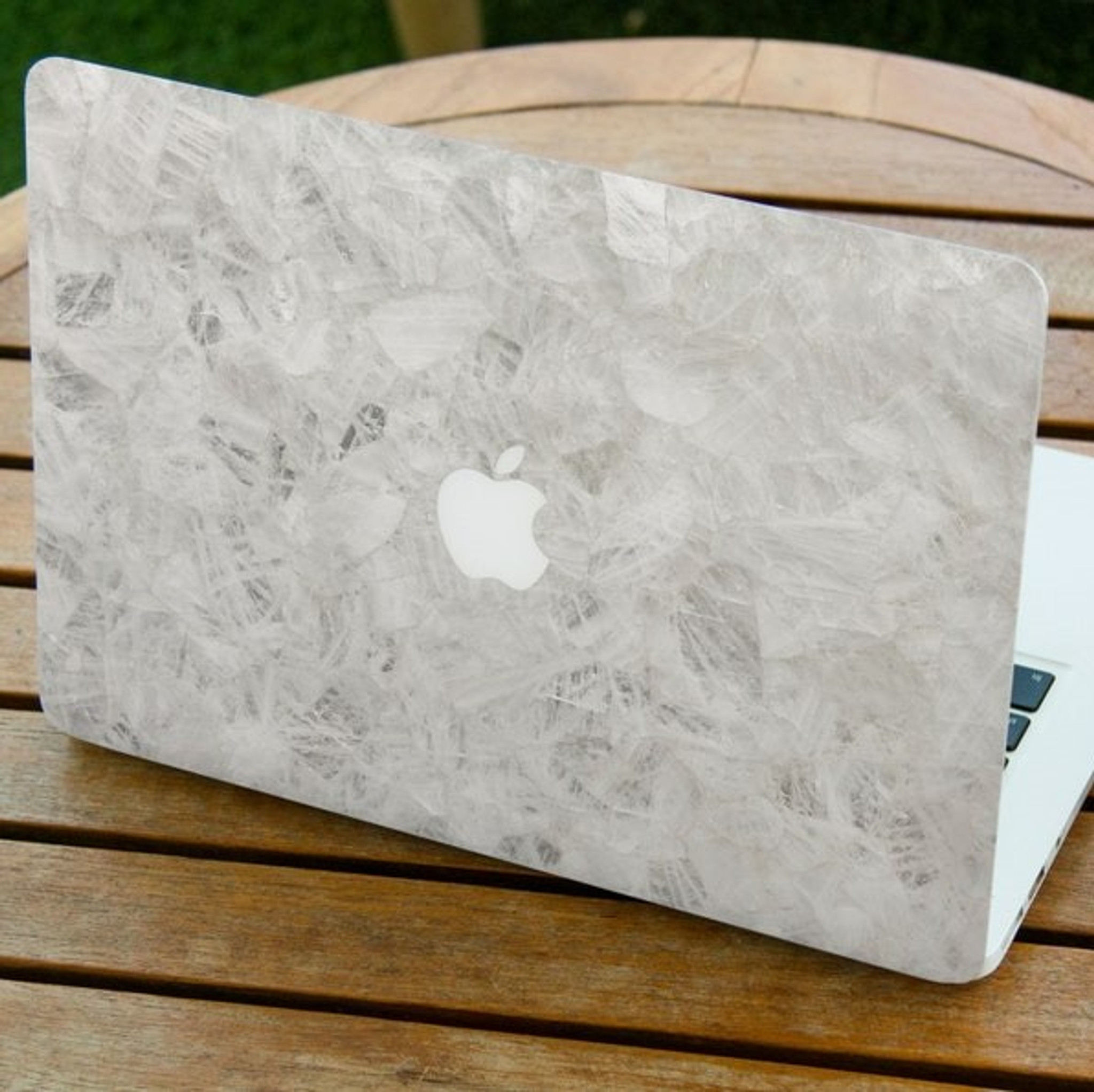 Color Marble Print MacBook Case with Clear Back