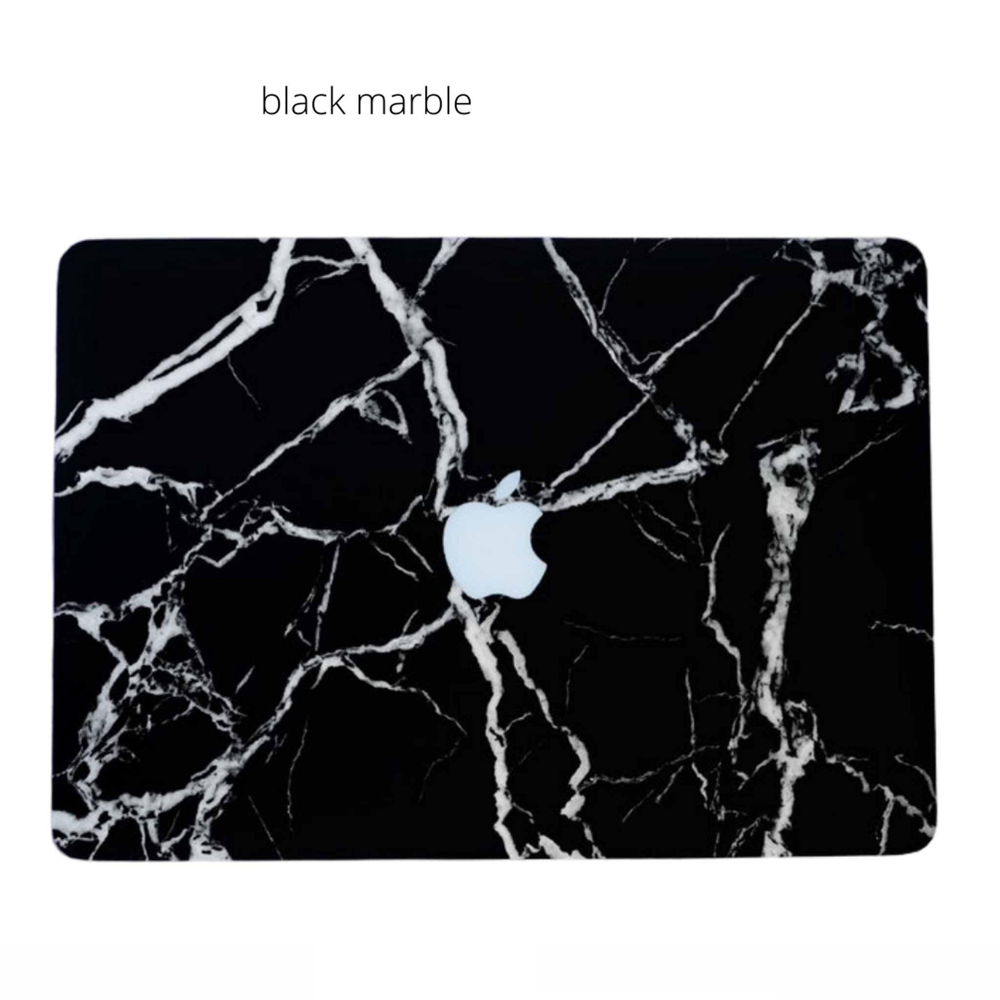 Color Marble Print MacBook Case with Clear Back