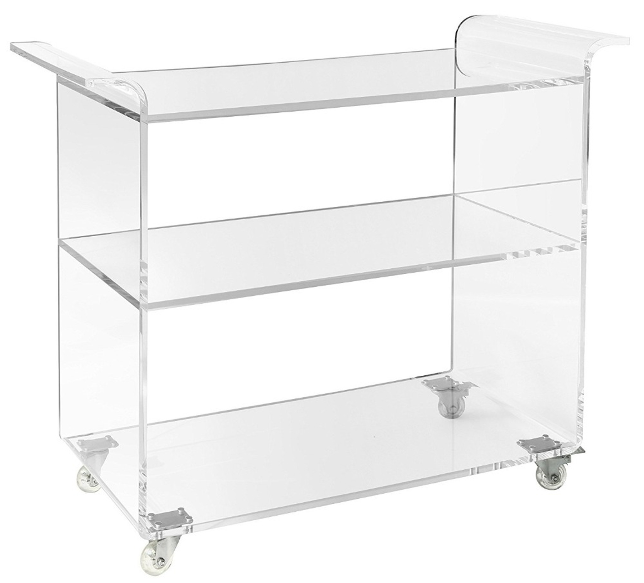 Custom Clear Acrylic Storage Cart on Wheels