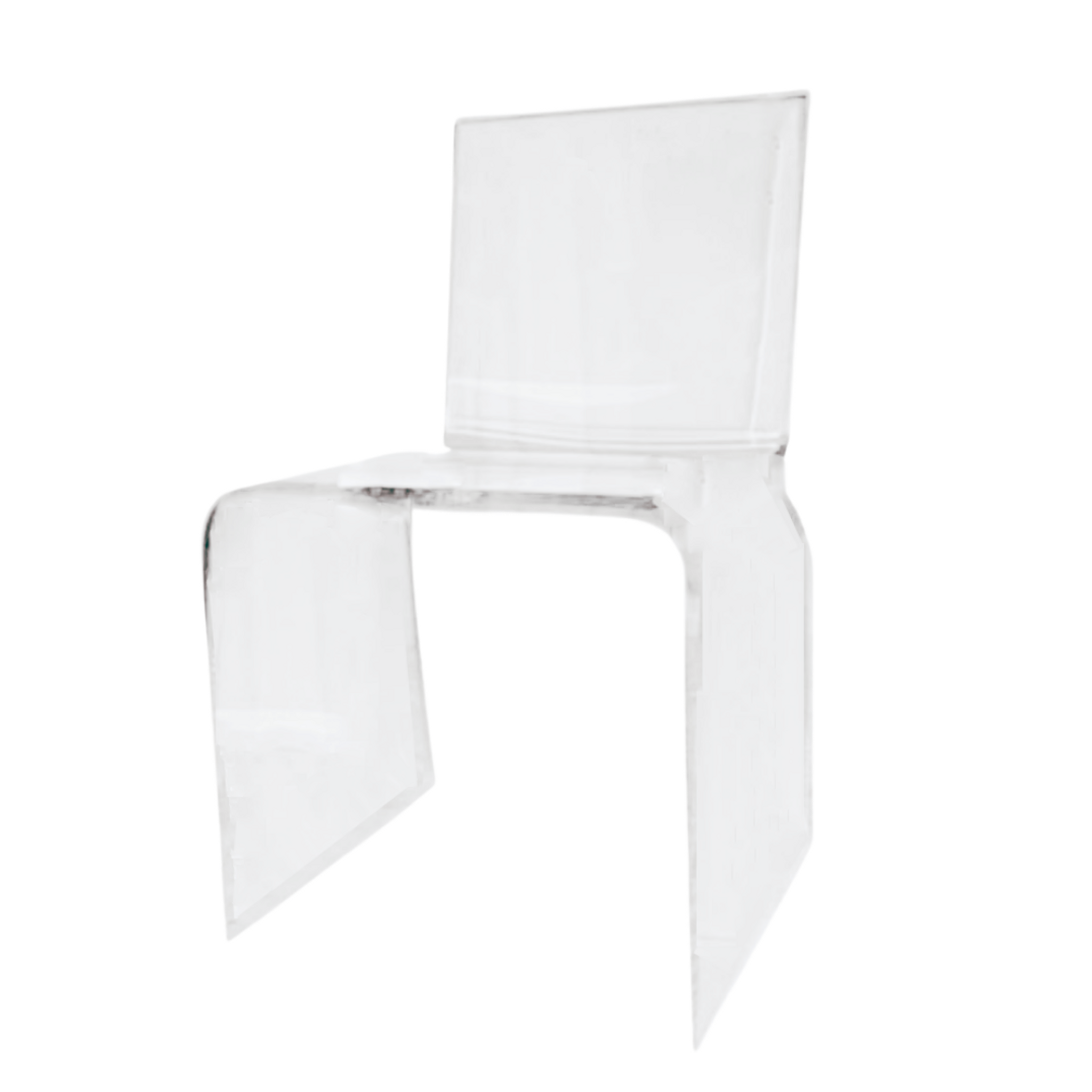 Clear Lucite Waterfall Dining Chair