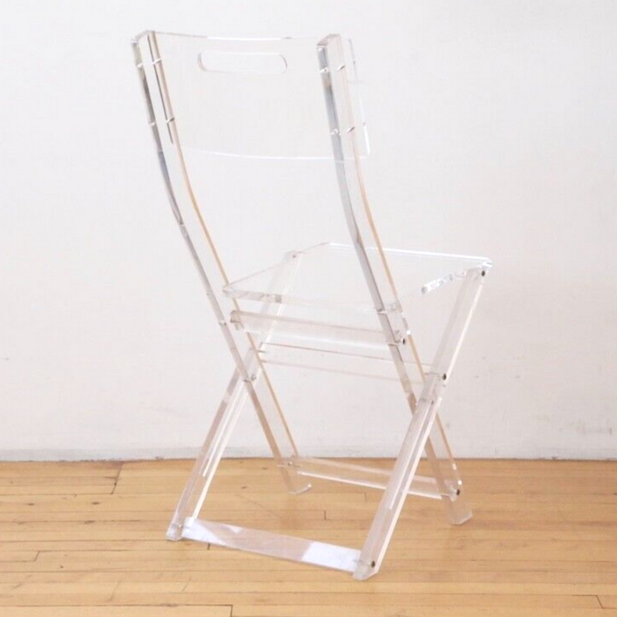 Clear Lucite Folding Party Chair