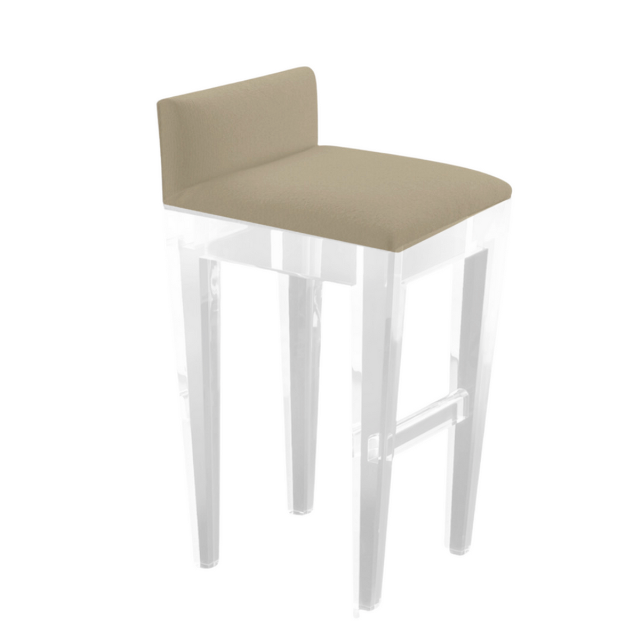 Low Back Barstool with Twill Fabric