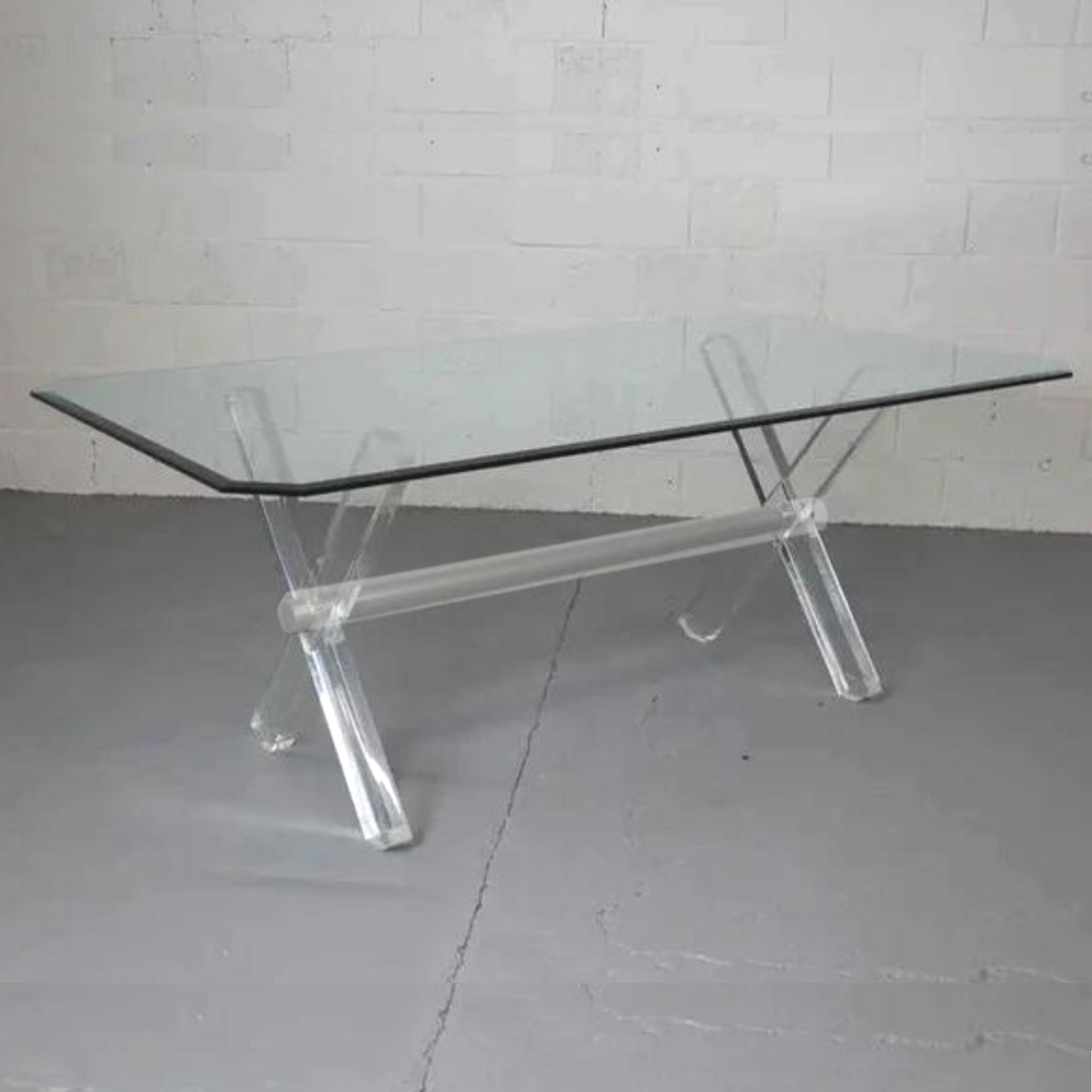 Lucite X Dining Table