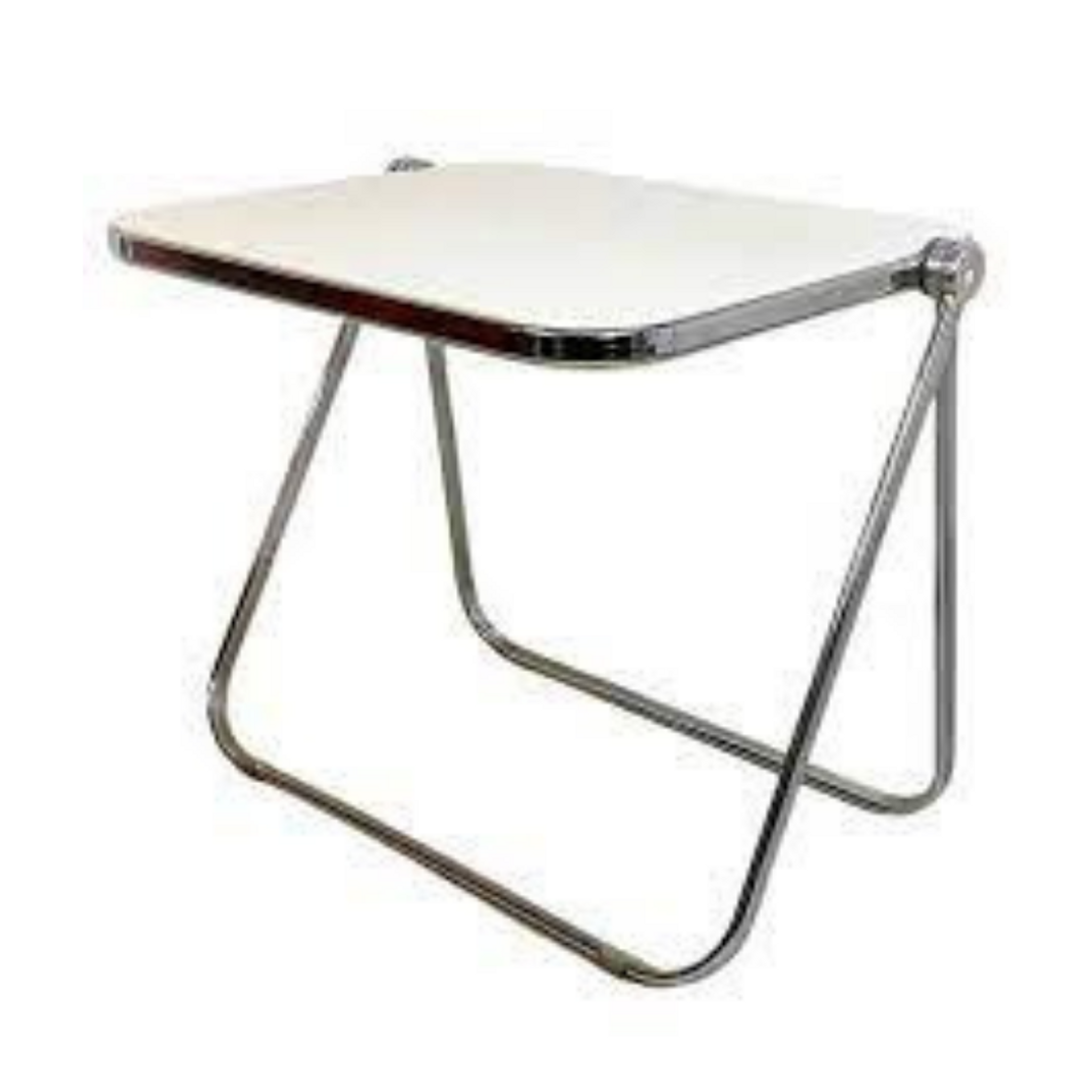 Acrylic Folding Chair with Chrome Trim and Matching Work Table
