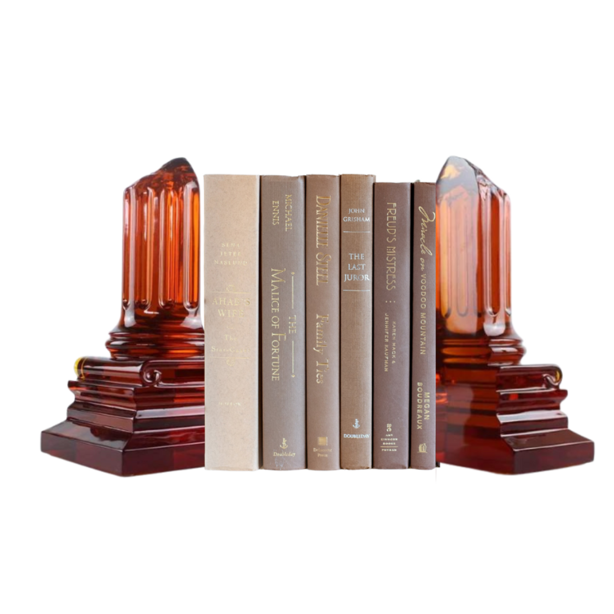 Roman Column Translucent Color Bookends Pair