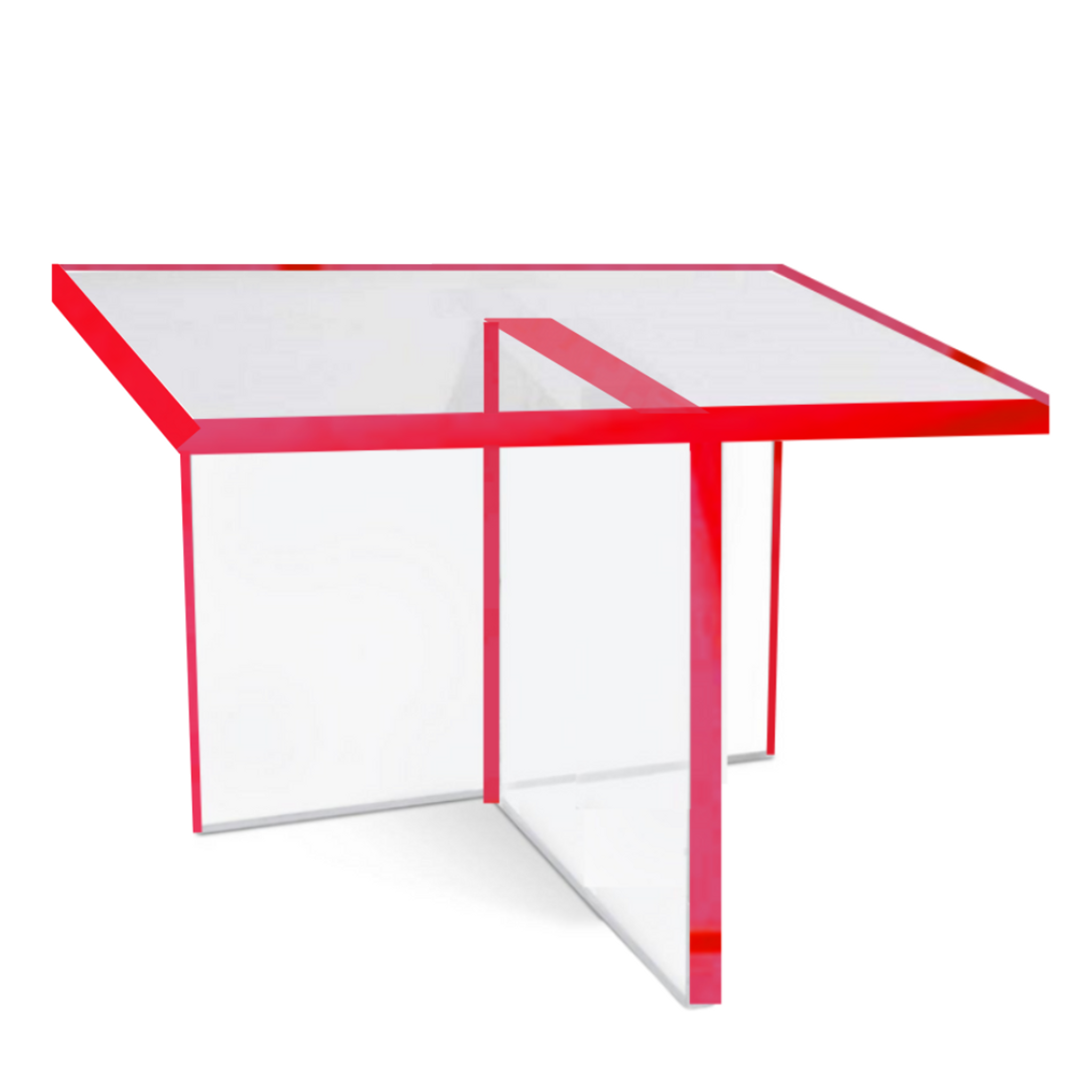 Color Edge Lucite T Side Table