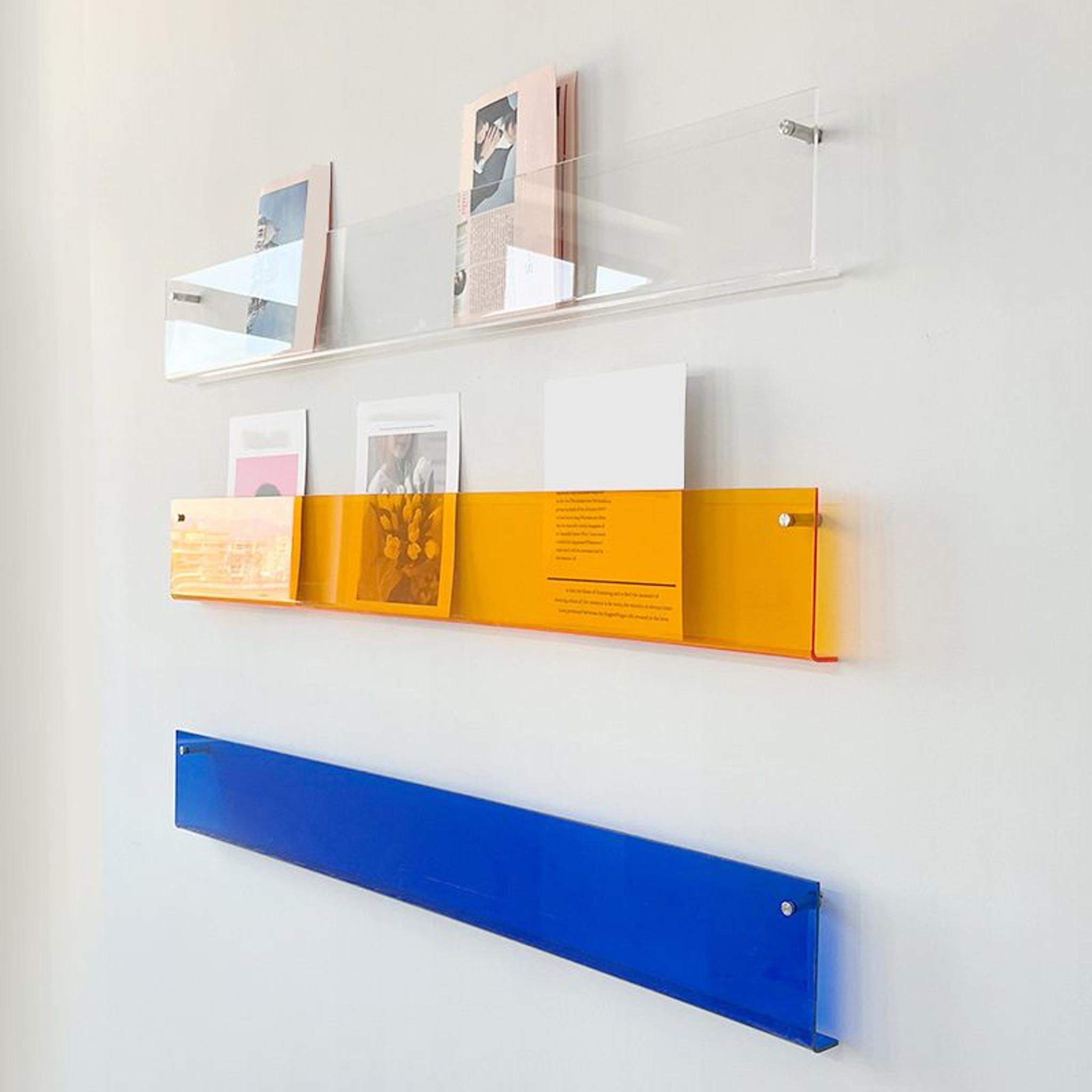 Color Acrylic Wall Pocket Shelf