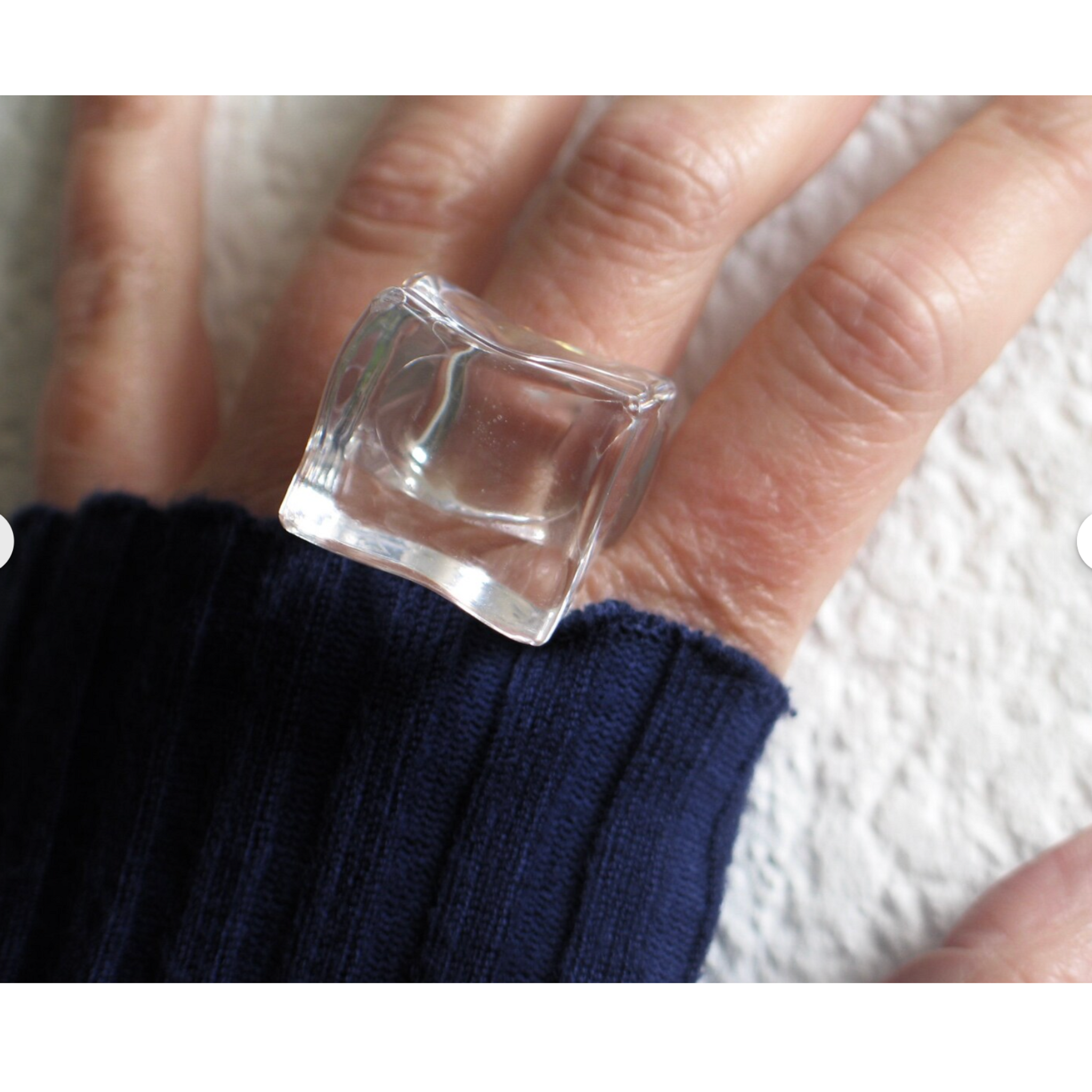 Lucite Cube Ring