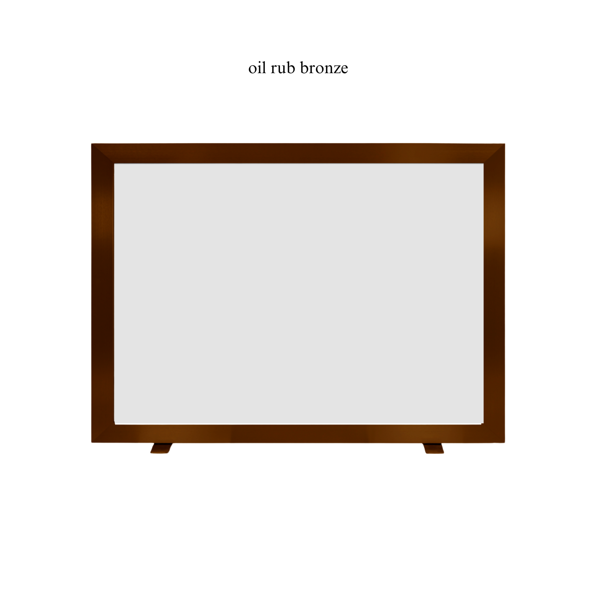 Modern Metal Frame Glass Fireplace Screen