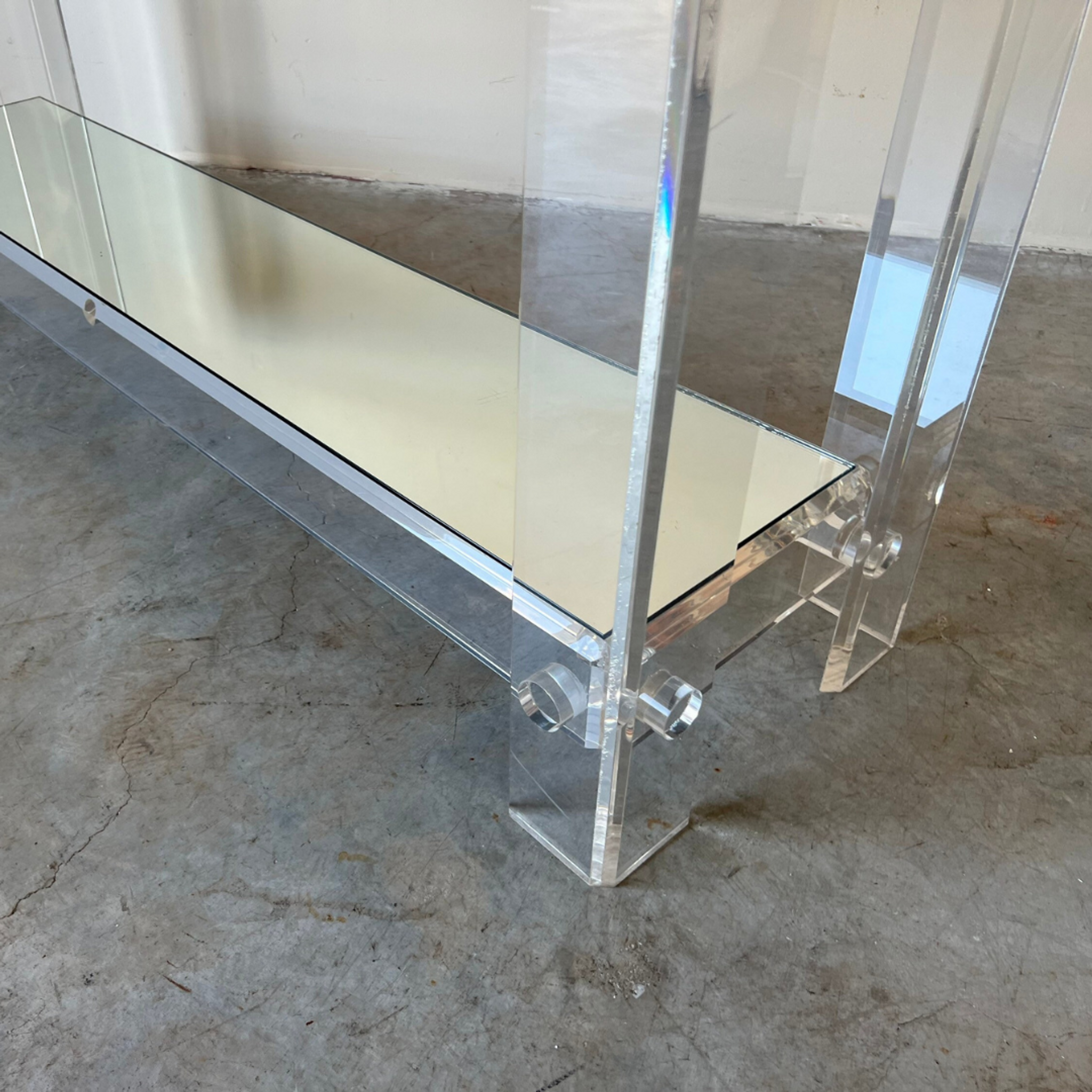1970's Style Console lucite hall entry Table