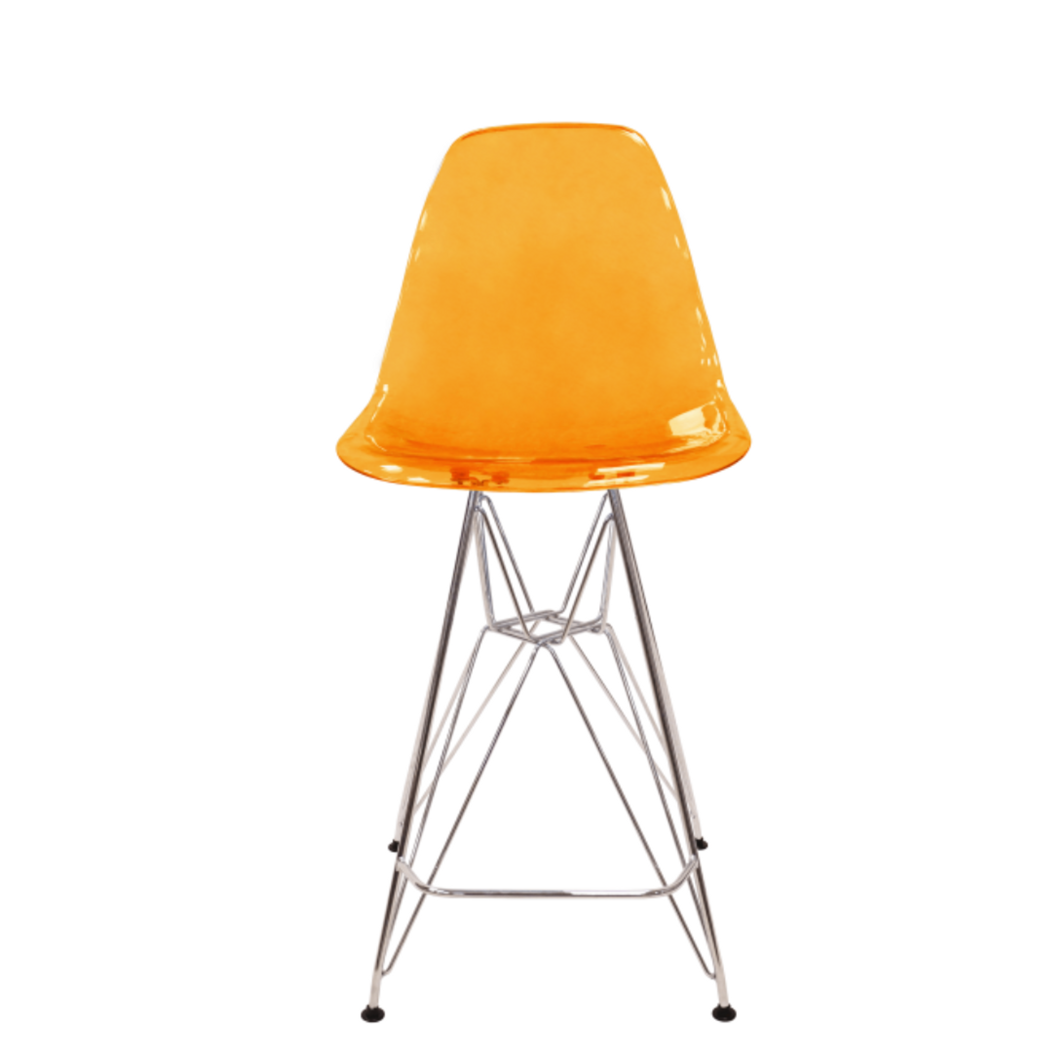 Color Acrylic Barstool with Chrome Eiffel Base