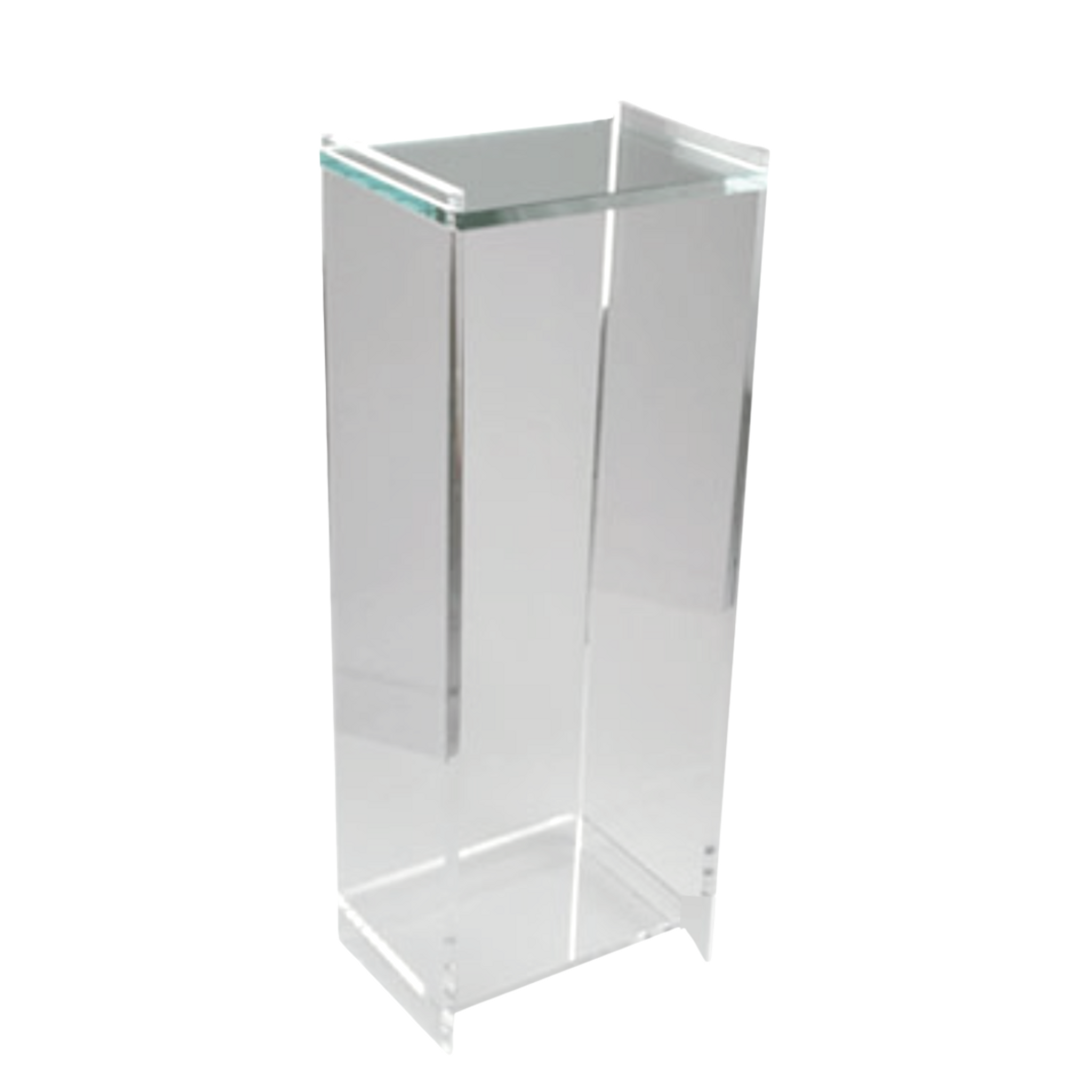 Modern Rectangular Pedestal with Glass Top