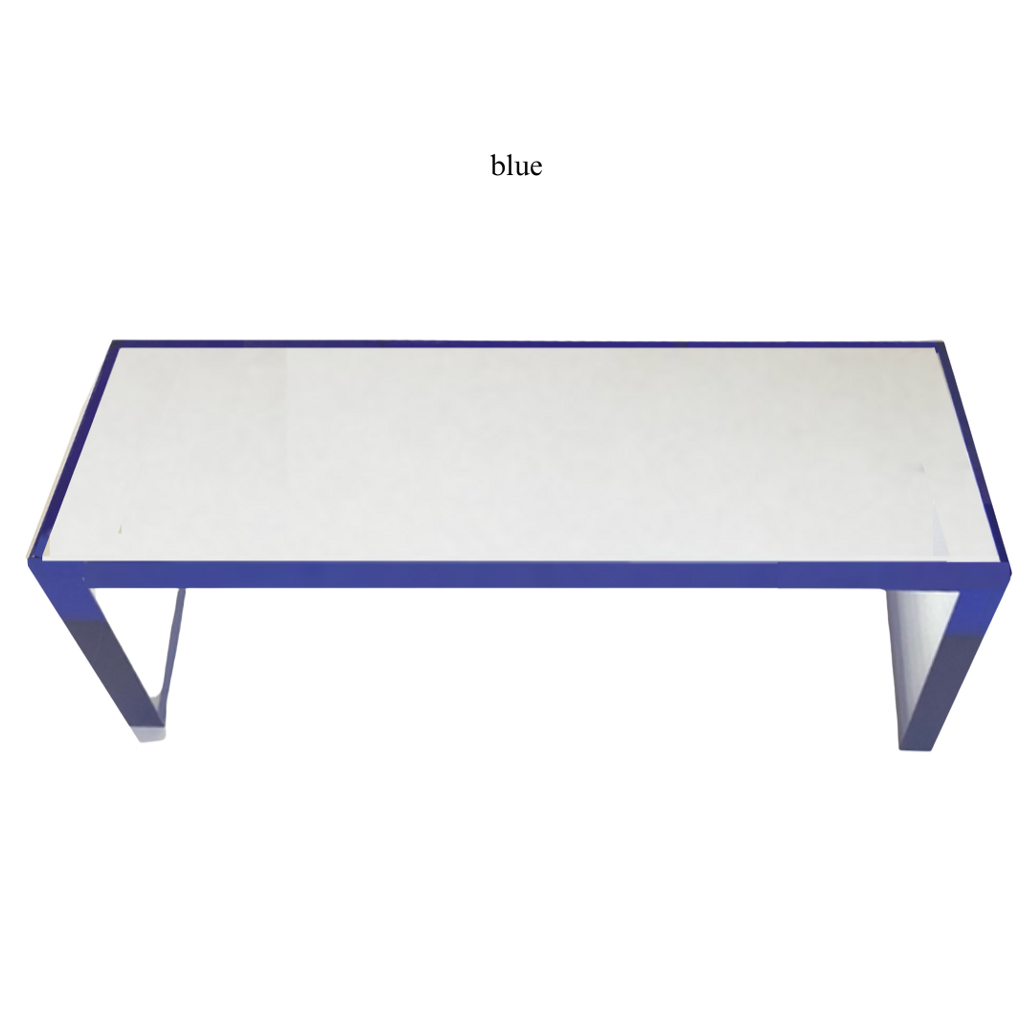 lucite Color Edge Slab Coffee Table 