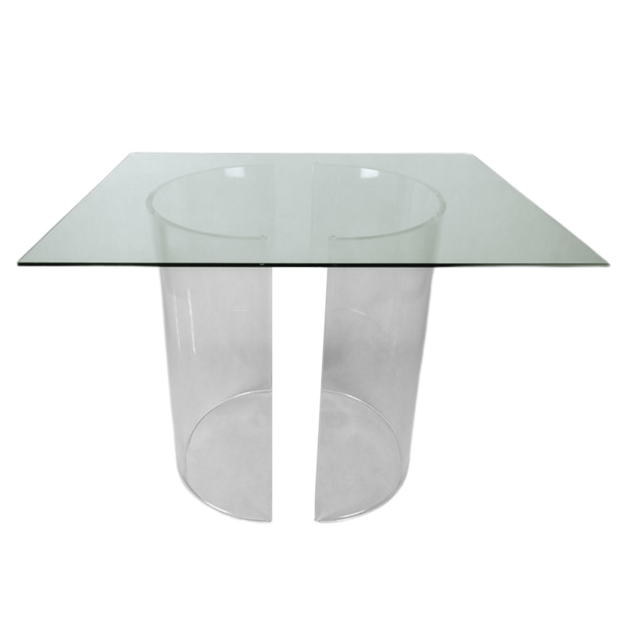 square Table with Half Circle Legs