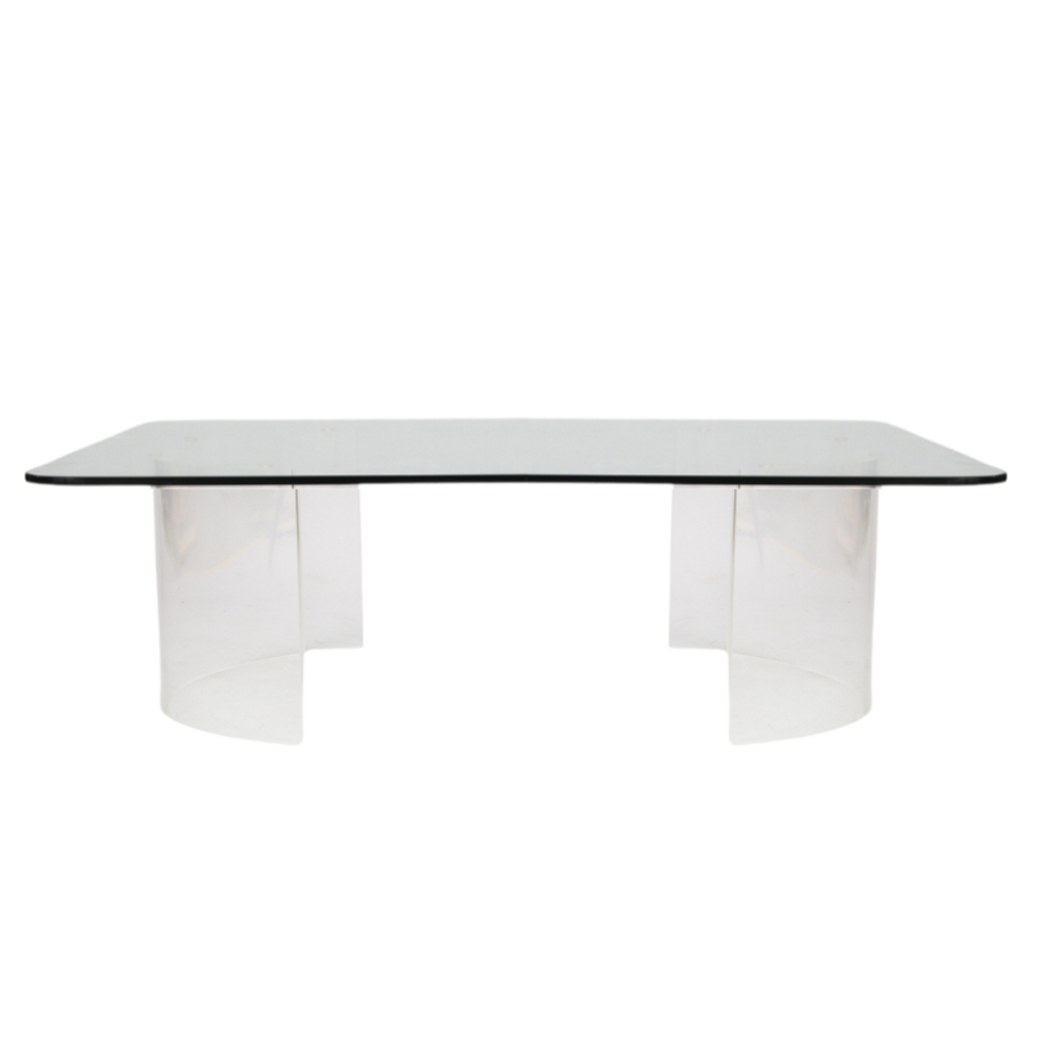 Rectangular Coffee Table with Half Circle Legs