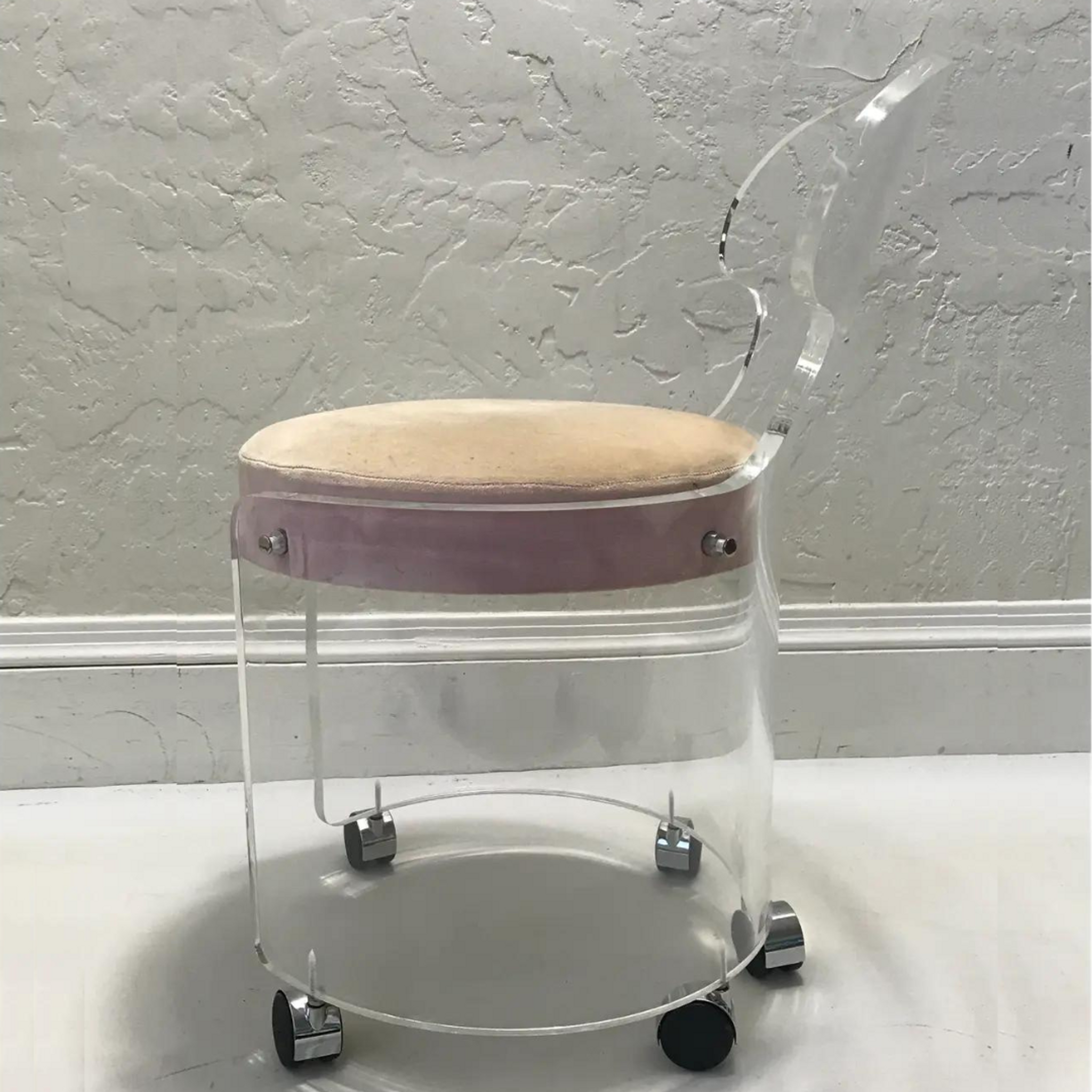 Mid Century Round Vanity Chair