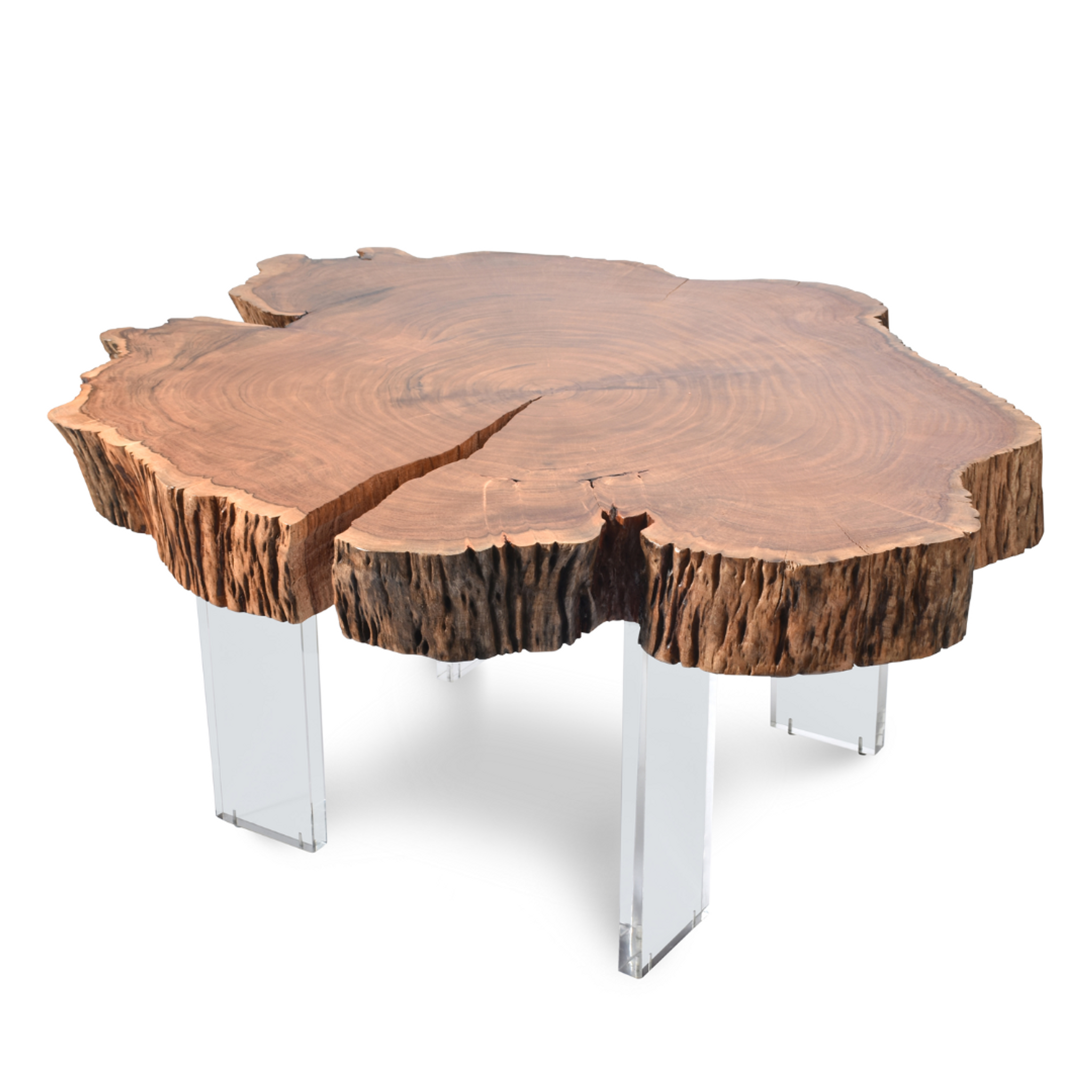 Acacia Wood Round Coffee Table