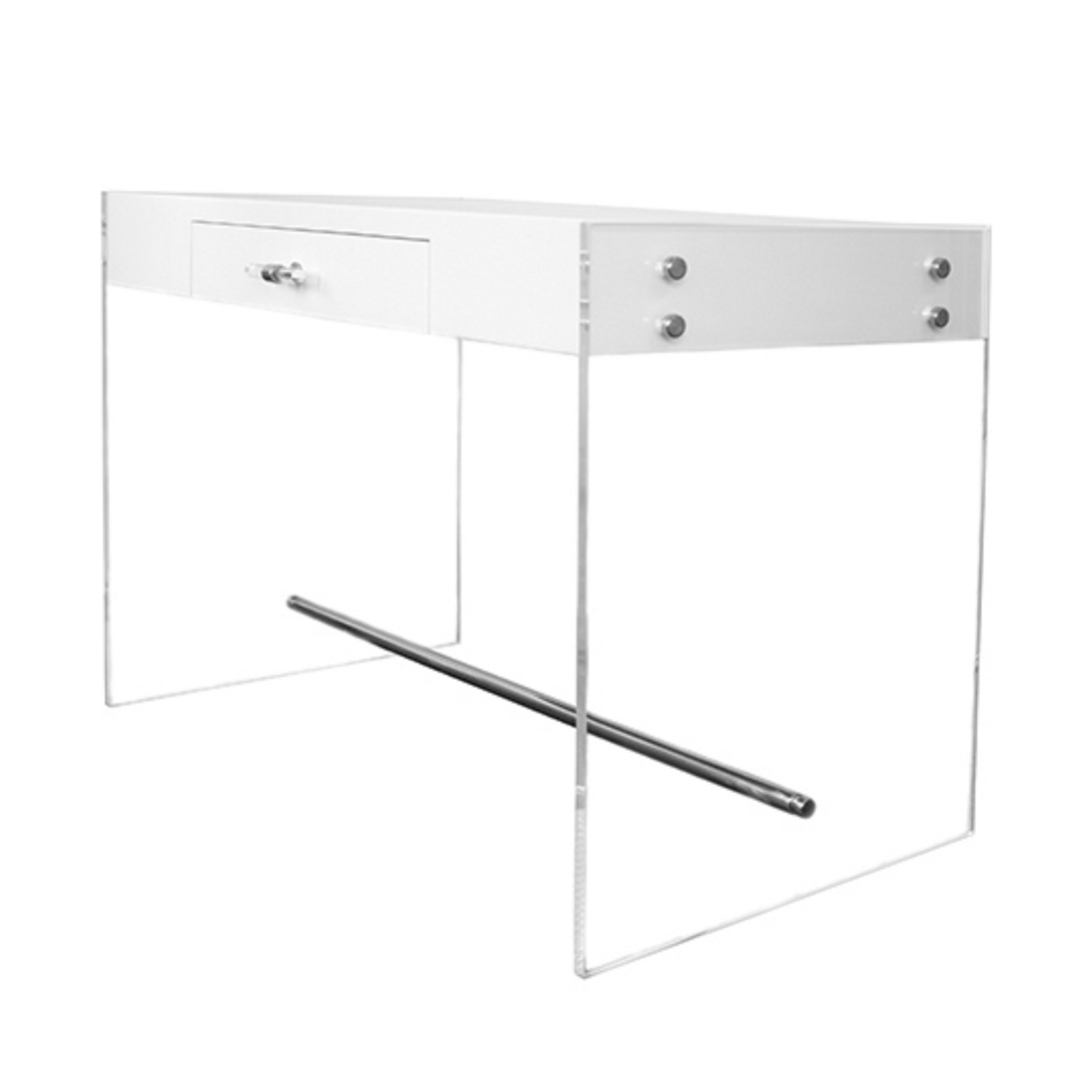 Modern White Panel Leg Desk