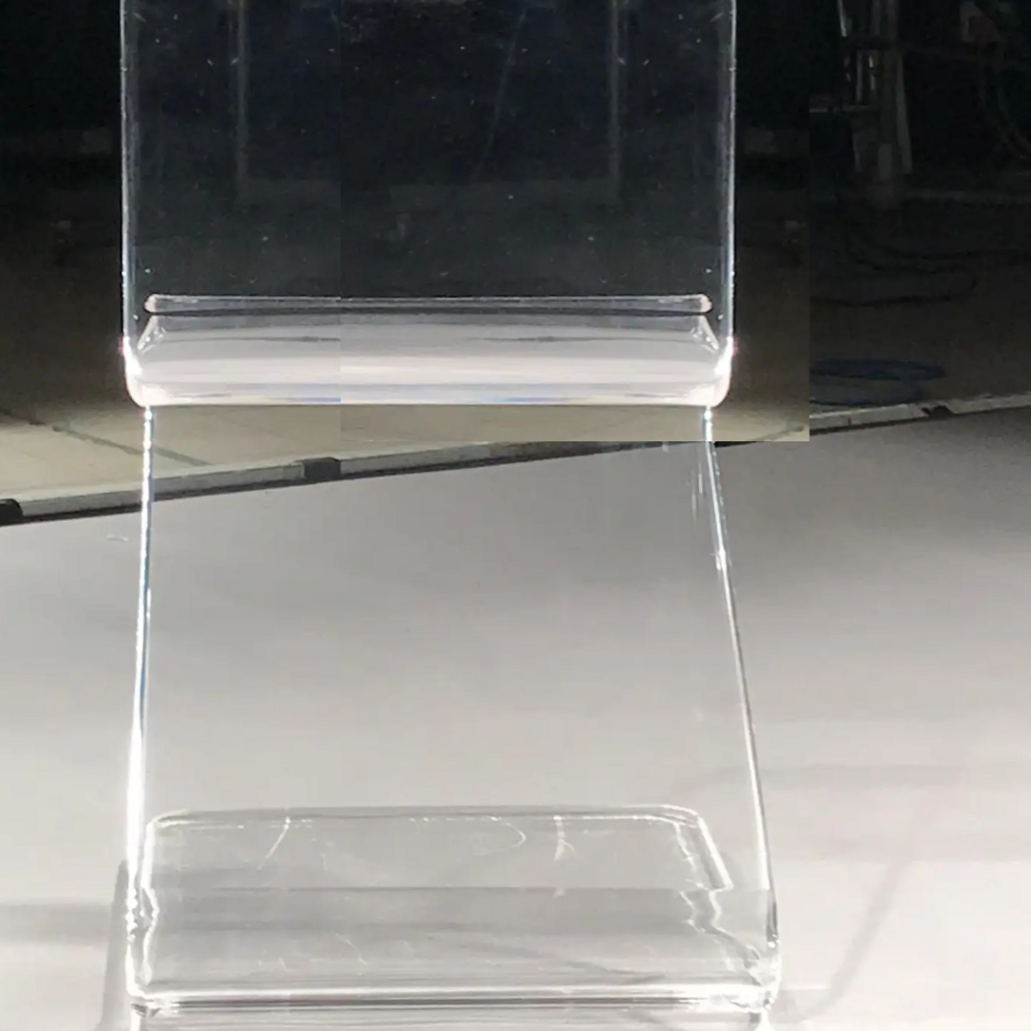 Low Back Lucite clear acrylic 