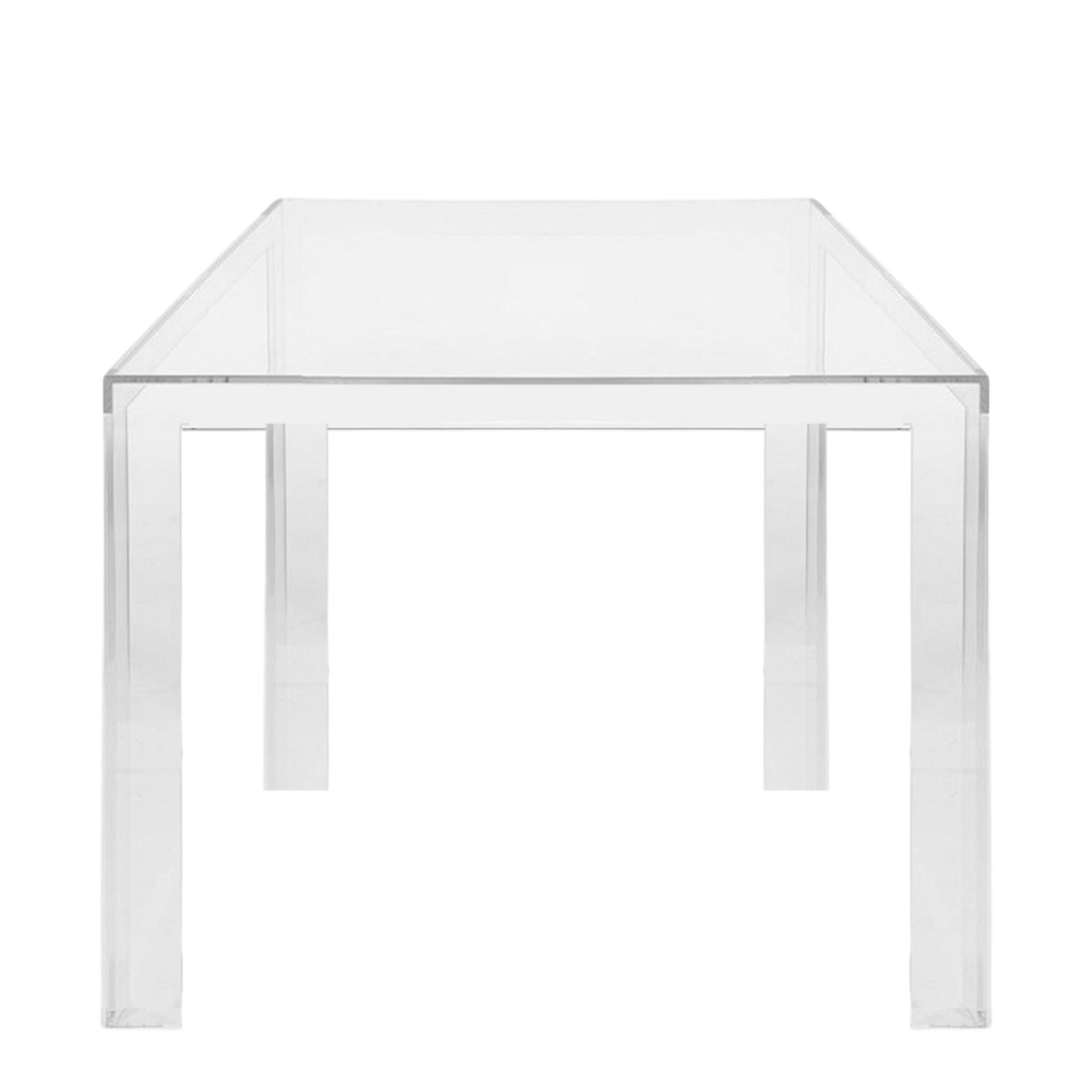 Clear Acrylic Parsons Style Square Game Table