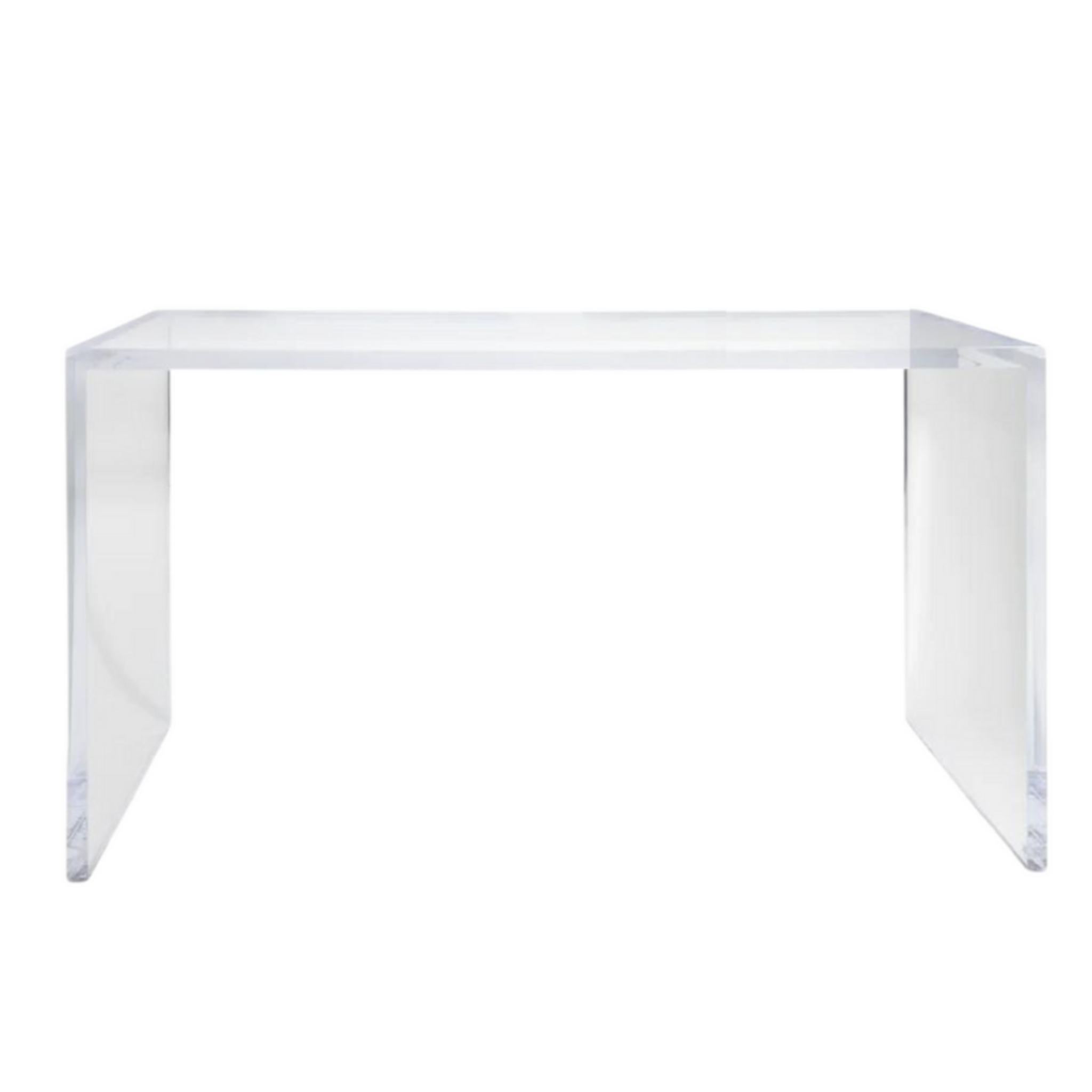thick lucite clear acrylic desk
