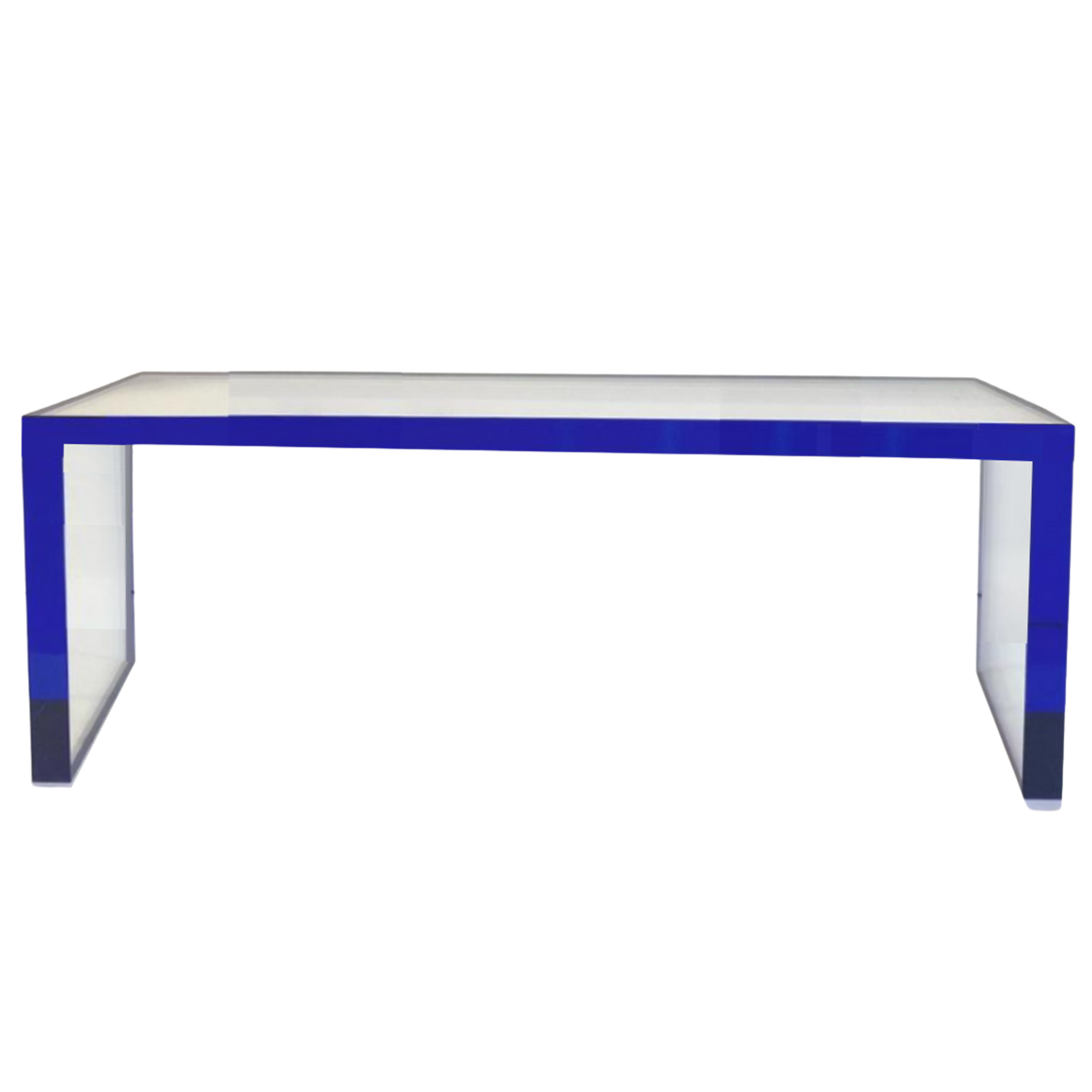 Color Edge Clear Slab Bench