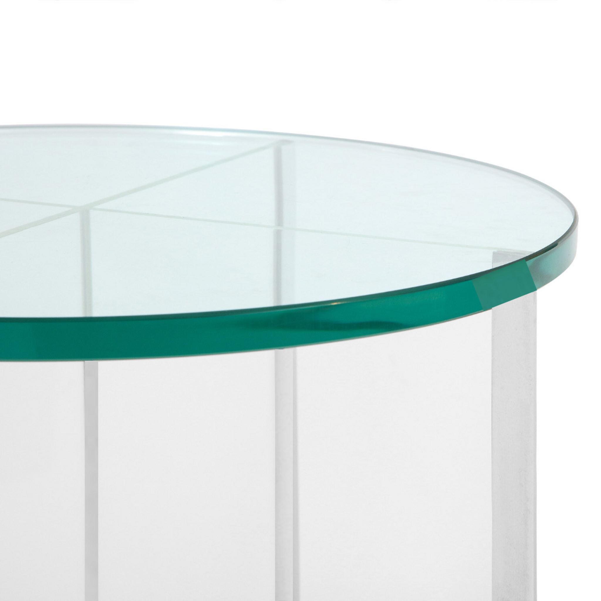 lucite clear acrylic Modern X Base Round Art Pedestal