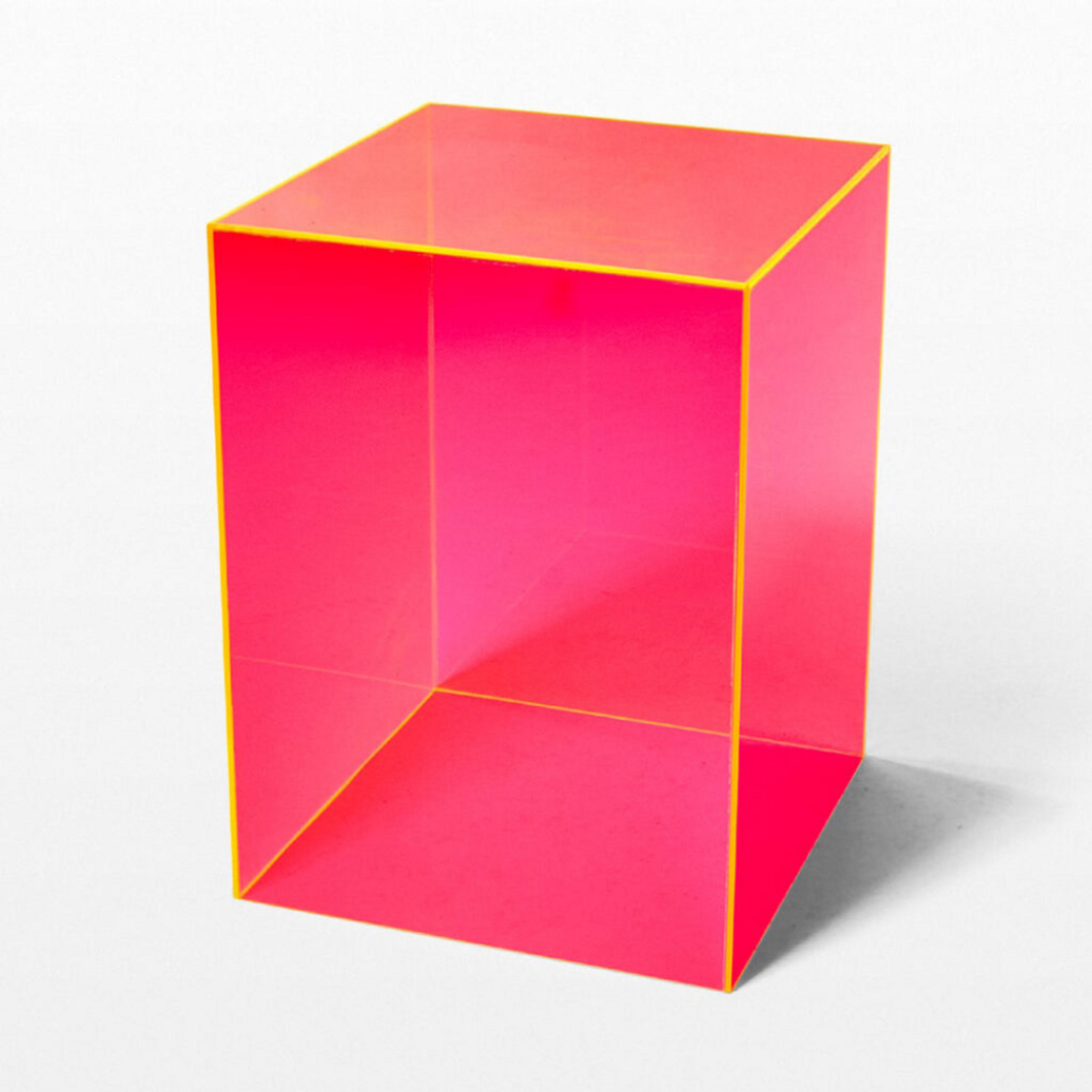 bright color lucite acrylic box cube side end table