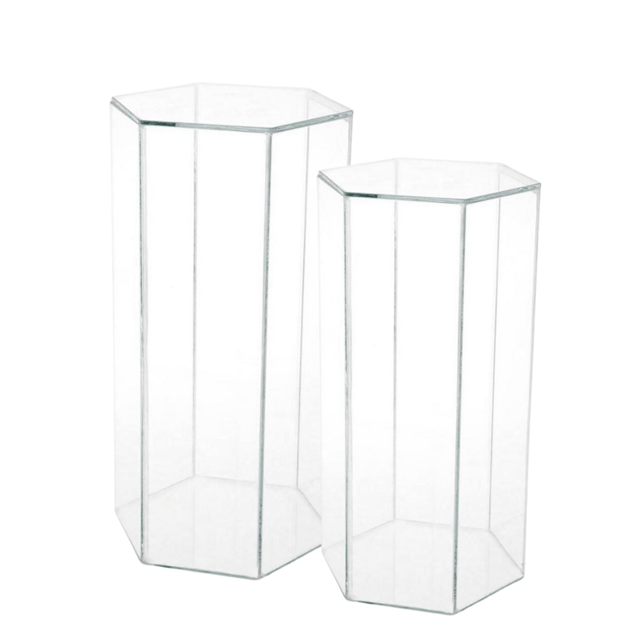 Lucite Hex Pedestal 