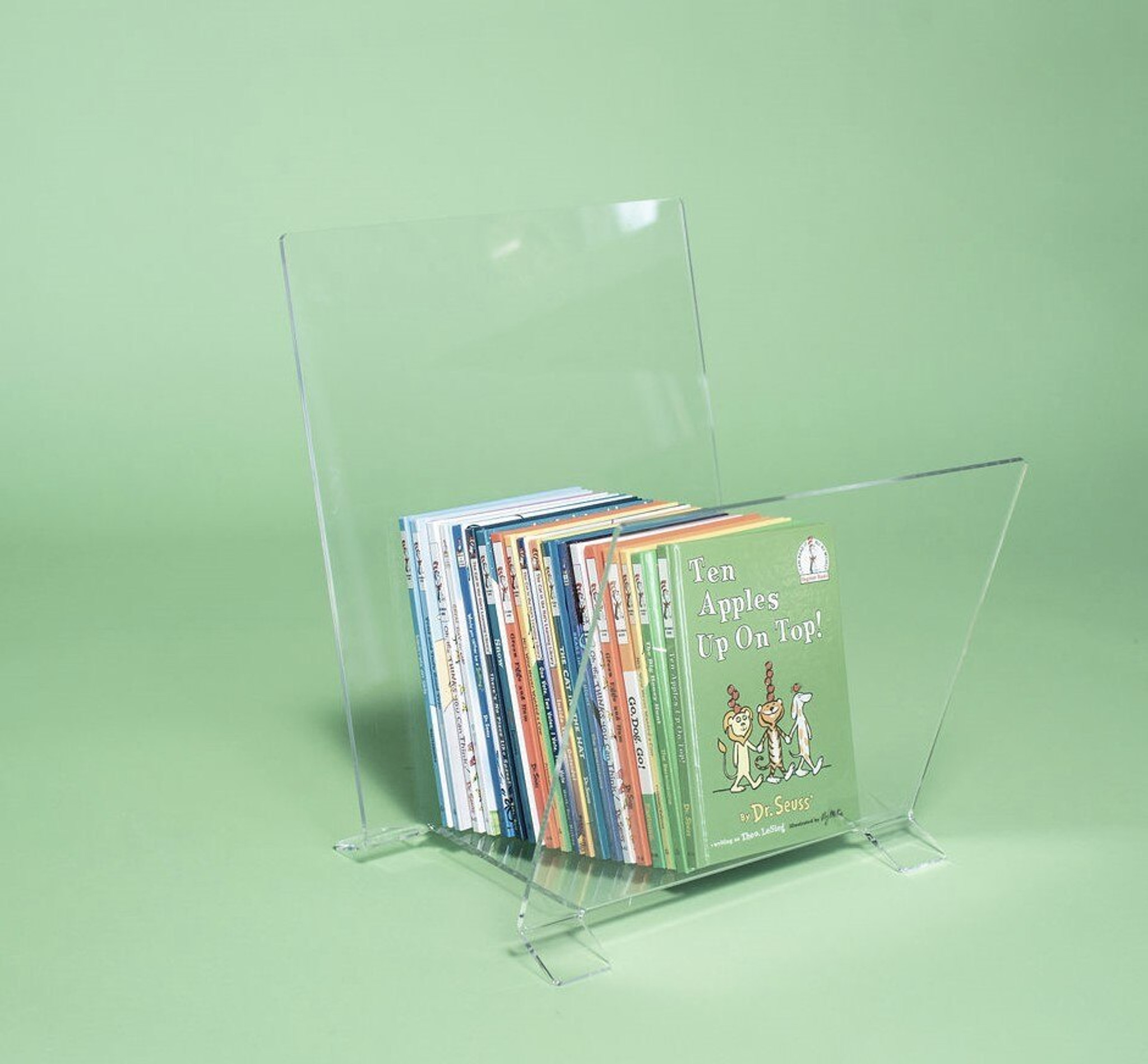 Clear Acrylic Modern Book And Magazine Rack For Modern Storage Decor