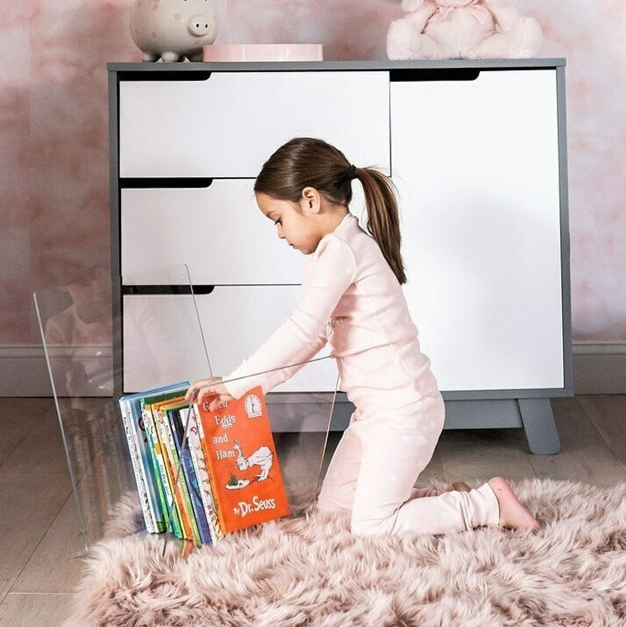 Clear Acrylic Book Bin