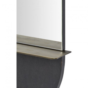 oval wall mirror with shelf black metal modern minimal cb2 west elm wall mirror