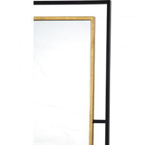 renwil gray black and gold tall wall mirror floating metal renwill gray rectangular mirror