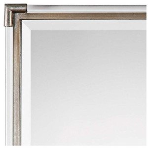 acrylic and silver tall rectangular lucite wall mirror modern wall décor uttermost mackai