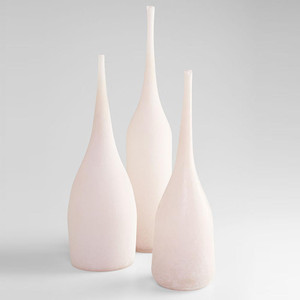 cyan designs gemma frosted pink petal blush tall vase mid century modern