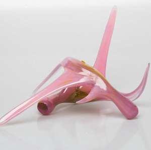 Art Glass Blown Antlers Pair, Color Options