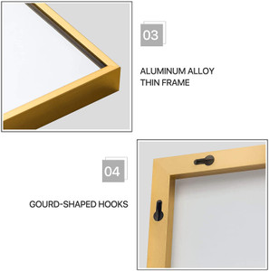 Modern Minimal Frame Leaner Floor Standing Mirror,