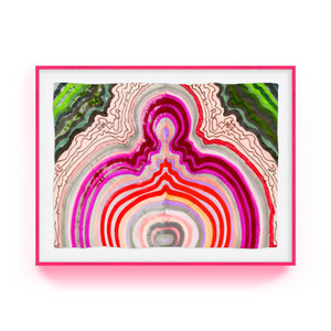 exotic_agate_lucite modern fine art abstract tie dye colorful glicee lucite frame