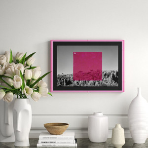 Pink on BW' Graphic Art Four Hands Art Studio modern black white photography lucite frame