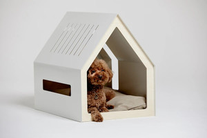 porvoo modern metal white indoor dog house pet bed cushion windows