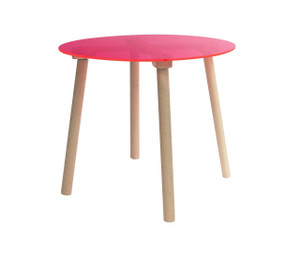 nico and yeye children's activity table round wood leg color lucite acrylic plastic top washable