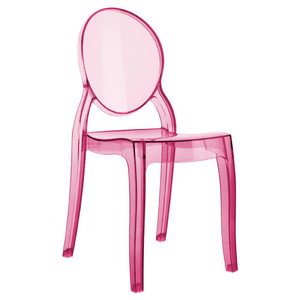 clear pink children's size acrylic lucite ghost chair Baby Elizabeth Kids Chair Transparent pink siesta
