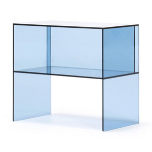 momo Two-Way Side Table blue acrylic lucite modern accent