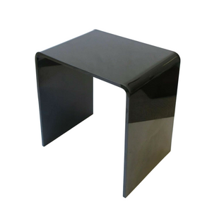 Smoke Grey Lucite Waterfall Side Table